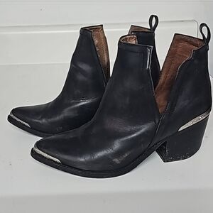 Jeffrey Campbell Cromwell Western Silver tip booties